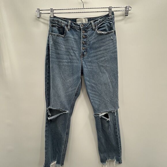 Abercrombie & Fitch Jean Curve‎ Love Women’s 29 (30/26) Ankle Distressed High - Picture 1 of 15